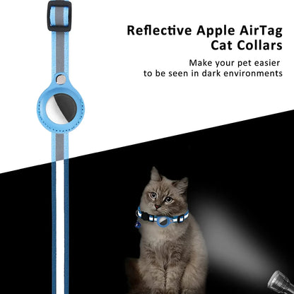 Coleira Ajustável para Pets com Suporte para AirTag