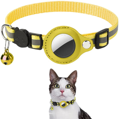 Coleira Ajustável para Pets com Suporte para AirTag