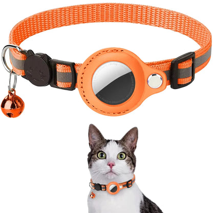 Coleira Ajustável para Pets com Suporte para AirTag